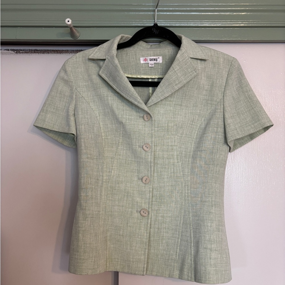 Shenqi Light Green Button Down Shirt